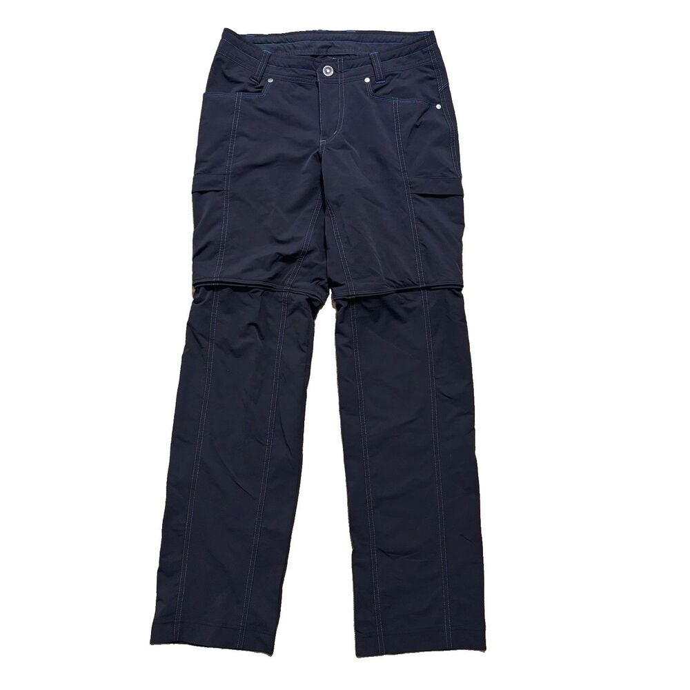 Kuhl Kliffside Convertible Cargo Pants Shorts Women's Sz 4 Gray Hiking Gorpcore